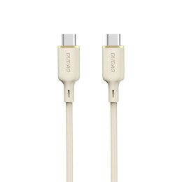 Kabel przewód wzmacniany SR USB-C - USB-C 100W 1m beżowy