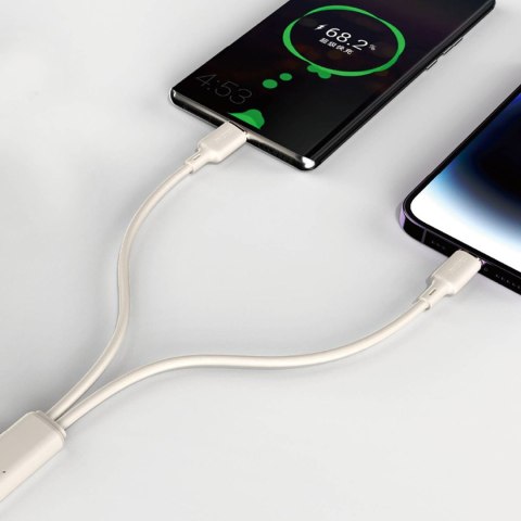 Kabel przewód wzmacniany SR do iPhone USB-C - Lightning 30W 2m beżowy Kabel przewód wzmacniany SR do iPhone USB-C - Lightning 30W 2m beżowy