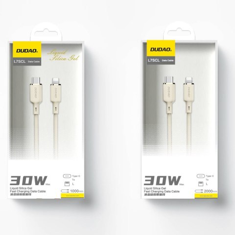Kabel przewód wzmacniany SR do iPhone USB-C - Lightning 30W 2m beżowy Kabel przewód wzmacniany SR do iPhone USB-C - Lightning 30W 2m beżowy