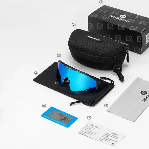 Okulary rowerowe z polaryzacją i filtrem UV 400 fioletowe Okulary rowerowe z polaryzacją i filtrem UV 400 fioletowe