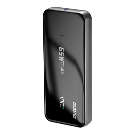 Powerbank 20000mAh 65W 1x USB-C 2x USB-A z wyświetlaczem czarny Powerbank 20000mAh 65W 1x USB-C 2x USB-A z wyświetlaczem czarny