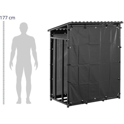 Stojak wiata na drewno kominkowe 137x90x171cm Stojak wiata na drewno kominkowe 137x90x171cm