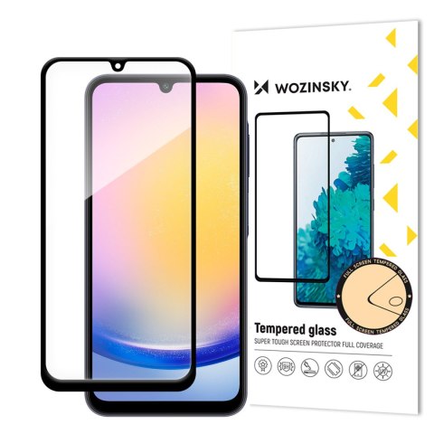 Szkło hartowane 9H Full Glue z czarną ramką do Samsung A25 Szkło hartowane 9H Full Glue z czarną ramką do Samsung A25