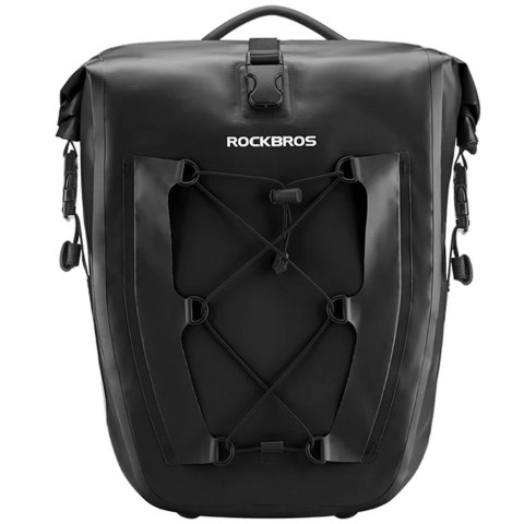 Torba rowerowa wodoodporna na bagażnik regulowana 25-32L czarna Torba rowerowa wodoodporna na bagażnik regulowana 25-32L czarna