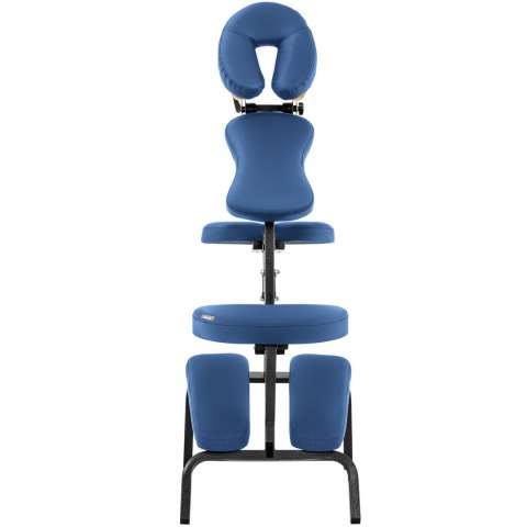 Krzesło do masażu tatuażu przenośne składane Montpellier Blue do 130 kg niebieskie Krzesło do masażu tatuażu przenośne składane Montpellier Blue do 130 kg niebieskie