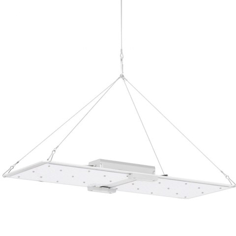 Lampa do uprawy wzrostu roślin pełne spektrum 60 x 24 cm 468 LED 2000 W srebrna Lampa do uprawy wzrostu roślin pełne spektrum 60 x 24 cm 468 LED 2000 W srebrna