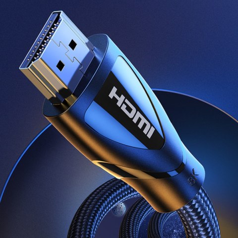 Kabel przewód elastyczny w oplocie HDMI 8K 60Hz 2m - czarny Kabel przewód elastyczny w oplocie HDMI 8K 60Hz 2m - czarny