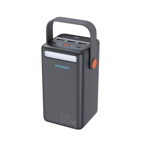 Mini stacja zasilania powerbank 50000mAh USB-A USB-C microUSB 65W czarna Mini stacja zasilania powerbank 50000mAh USB-A USB-C microUSB 65W czarna