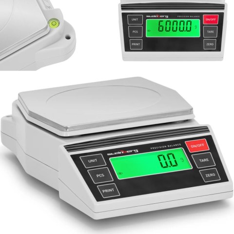 Waga laboratoryjna jubilerska precyzyjna LCD 2-6000g / 0.1 g Waga laboratoryjna jubilerska precyzyjna LCD 2-6000g / 0.1 g