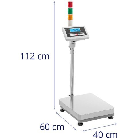 Waga platformowa magazynowa z kolumną sygnalizacyjną świetlną LCD 300kg / 0.005kg Waga platformowa magazynowa z kolumną sygnalizacyjną świetlną LCD 300kg / 0.005kg