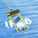 Etui wodoodporne do telefonu 7.2'' IPX8 Deep Dive 4 warstwy - czarno-żółte