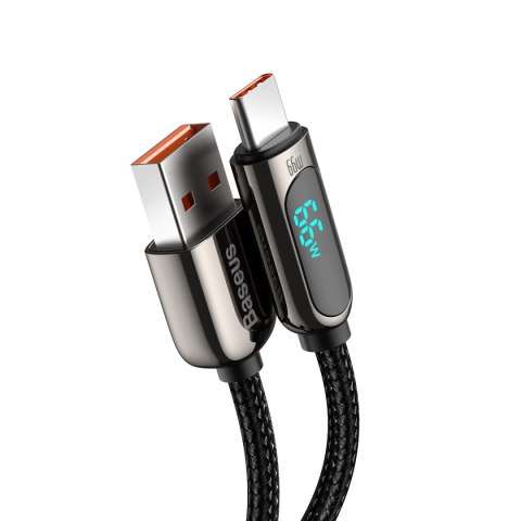 Kabel przewód Display Fast Charging Data USB-A - USB-C 66W 1m - czarny Kabel przewód Display Fast Charging Data USB-A - USB-C 66W 1m - czarny