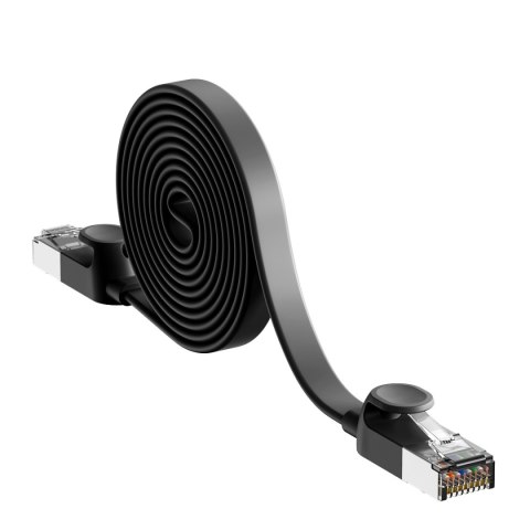 Kabel sieciowy RJ45 płaski High Speed Ethernet CAT6 3m - czarny Kabel sieciowy RJ45 płaski High Speed Ethernet CAT6 3m - czarny