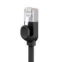 Kabel sieciowy RJ45 płaski High Speed Ethernet CAT6 3m - czarny