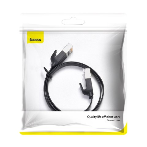 Kabel sieciowy RJ45 płaski High Speed Ethernet CAT6 3m - czarny Kabel sieciowy RJ45 płaski High Speed Ethernet CAT6 3m - czarny