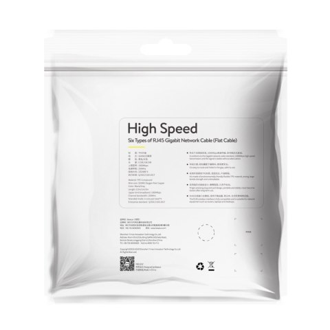 Kabel sieciowy RJ45 płaski High Speed Ethernet CAT6 3m - czarny Kabel sieciowy RJ45 płaski High Speed Ethernet CAT6 3m - czarny