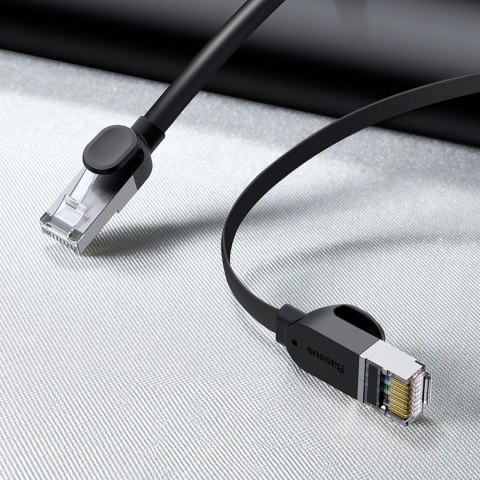 Kabel sieciowy RJ45 płaski High Speed Ethernet CAT6 3m - czarny Kabel sieciowy RJ45 płaski High Speed Ethernet CAT6 3m - czarny
