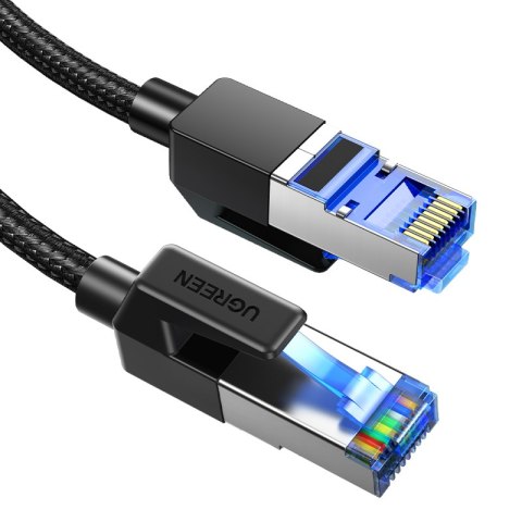 Kabel sieciowy patchcord Ethernet RJ45 Cat8 miedziany rdzeń 1.5m - czarny Kabel sieciowy patchcord Ethernet RJ45 Cat8 miedziany rdzeń 1.5m - czarny