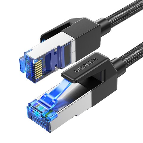 Kabel sieciowy patchcord Ethernet RJ45 Cat8 miedziany rdzeń 1.5m - czarny Kabel sieciowy patchcord Ethernet RJ45 Cat8 miedziany rdzeń 1.5m - czarny