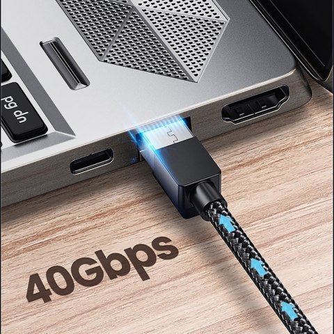 Kabel sieciowy patchcord Ethernet RJ45 Cat8 miedziany rdzeń 1.5m - czarny Kabel sieciowy patchcord Ethernet RJ45 Cat8 miedziany rdzeń 1.5m - czarny