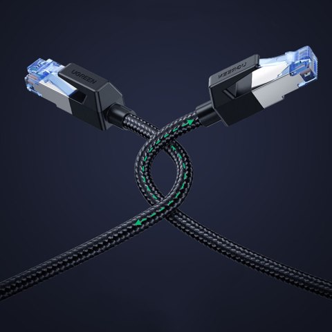 Kabel sieciowy patchcord Ethernet RJ45 Cat8 miedziany rdzeń 1.5m - czarny Kabel sieciowy patchcord Ethernet RJ45 Cat8 miedziany rdzeń 1.5m - czarny