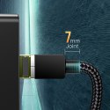 Kabel sieciowy patchcord w oplocie Ethernet RJ45 Cat 7 10Gbps 0.5m - czarny