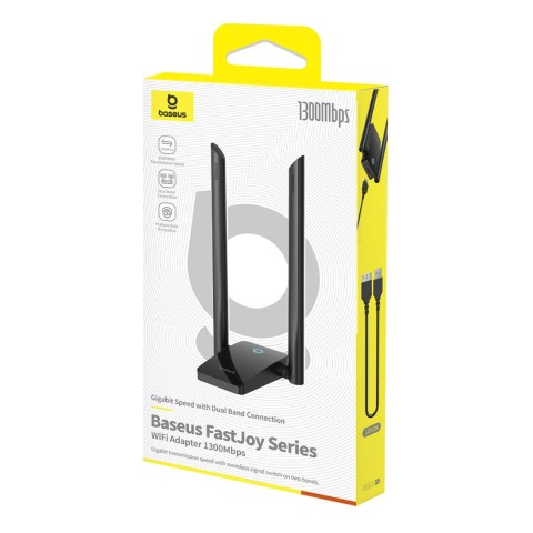 Karta sieciowa USB WiFi 2.4GHz 5GHz FastJoy Access Point 1800 Mb/s - czarna Karta sieciowa USB WiFi 2.4GHz 5GHz FastJoy Access Point 1800 Mb/s - czarna