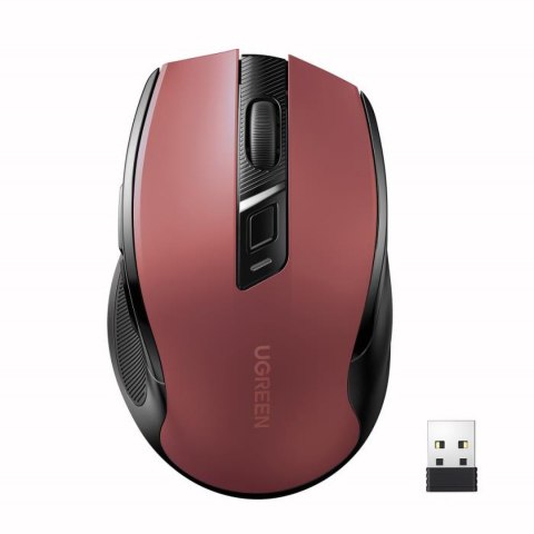 Mysz myszka optyczna bezprzewodowa USB 2.4GHz 4000 DPI - czerwona Mysz myszka optyczna bezprzewodowa USB 2.4GHz 4000 DPI - czerwona