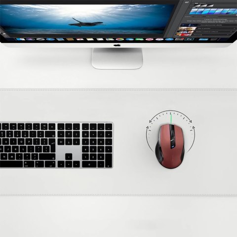 Mysz myszka optyczna bezprzewodowa USB 2.4GHz 4000 DPI - czerwona Mysz myszka optyczna bezprzewodowa USB 2.4GHz 4000 DPI - czerwona