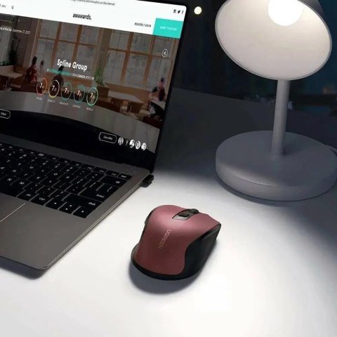 Mysz myszka optyczna bezprzewodowa USB 2.4GHz 4000 DPI - czerwona Mysz myszka optyczna bezprzewodowa USB 2.4GHz 4000 DPI - czerwona