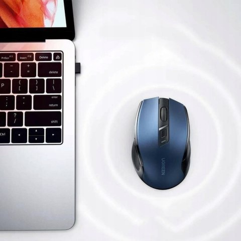 Mysz myszka optyczna bezprzewodowa USB 2.4GHz 4000 DPI - niebieska Mysz myszka optyczna bezprzewodowa USB 2.4GHz 4000 DPI - niebieska