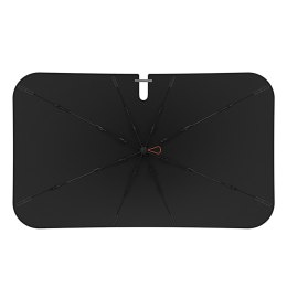 Osłona parasolka przeciwsłoneczna do samochodu na przednią szybę CoolRide 142x75cm - czarna