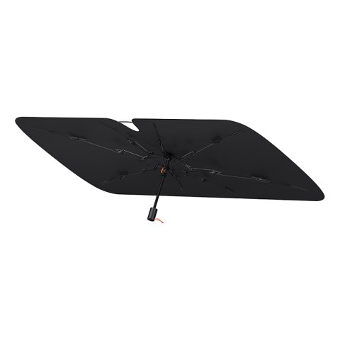 Osłona parasolka przeciwsłoneczna do samochodu na przednią szybę CoolRide 142x75cm - czarna Osłona parasolka przeciwsłoneczna do samochodu na przednią szybę CoolRide 142x75cm - czarna