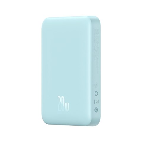 Powerbank indukcyjny Magnetic Mini 10000 mAh 20W + kabel USB-C - niebieski