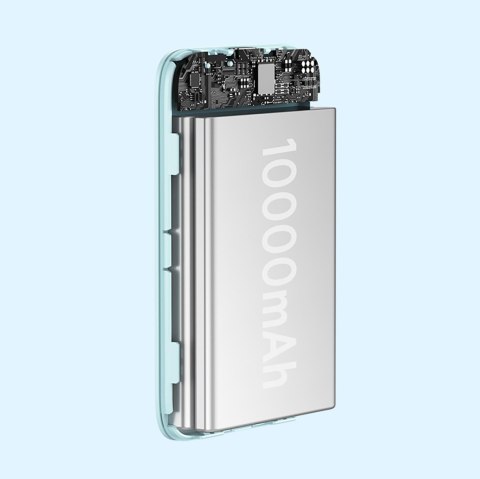 Powerbank indukcyjny Magnetic Mini 10000 mAh 20W + kabel USB-C - niebieski Powerbank indukcyjny Magnetic Mini 10000 mAh 20W + kabel USB-C - niebieski