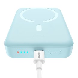 Powerbank indukcyjny Magnetic Mini 10000 mAh 30W + kabel USB-C - niebieski