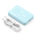 Powerbank indukcyjny Magnetic Mini 10000 mAh 30W + kabel USB-C - niebieski