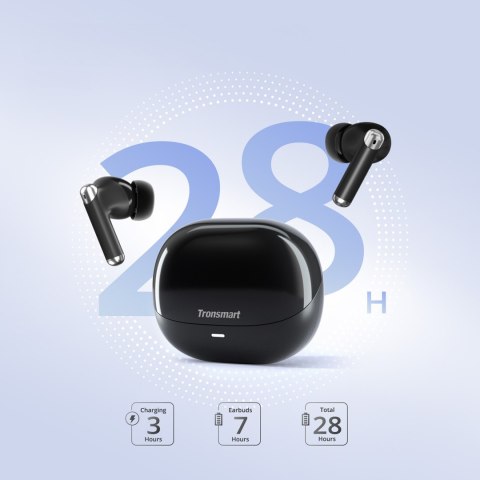 Słuchawki Sounfii R4 bezprzewodowe Bluetooth 5.3 ENC - czarne Słuchawki Sounfii R4 bezprzewodowe Bluetooth 5.3 ENC - czarne