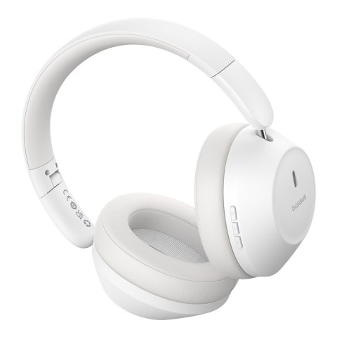 Słuchawki bezprzewodowe nauszne Bass 30 Max Bluetooth 5.3 - białe Słuchawki bezprzewodowe nauszne Bass 30 Max Bluetooth 5.3 - białe