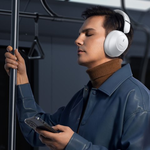Słuchawki bezprzewodowe nauszne Bass 30 Max Bluetooth 5.3 - białe Słuchawki bezprzewodowe nauszne Bass 30 Max Bluetooth 5.3 - białe