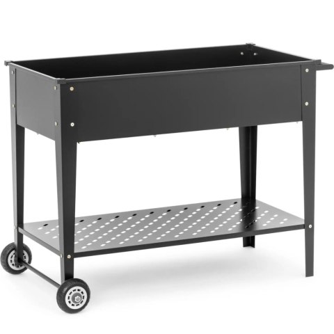 Wózek kwietnik ogrodowy metalowy na kwiaty zioła z półką 100 x 50 x 79 cm Wózek kwietnik ogrodowy metalowy na kwiaty zioła z półką 100 x 50 x 79 cm