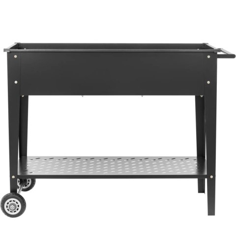 Wózek kwietnik ogrodowy metalowy na kwiaty zioła z półką 100 x 50 x 79 cm Wózek kwietnik ogrodowy metalowy na kwiaty zioła z półką 100 x 50 x 79 cm