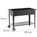 Wózek kwietnik ogrodowy metalowy na kwiaty zioła z półką 100 x 50 x 79 cm