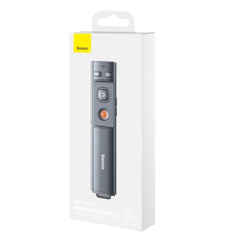 Wskaźnik laserowy Orange Dot bezprzewodowy do prezentacji - szary Wskaźnik laserowy Orange Dot bezprzewodowy do prezentacji - szary