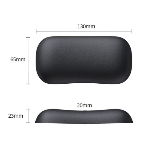 Ergonomiczna podkładka pod nadgarstek 130 x 65 mm - czarna Ergonomiczna podkładka pod nadgarstek 130 x 65 mm - czarna