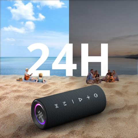 Głośnik przenośny Bluetooth Mirtune C2 24W + kable USB-C AUX - czarny Głośnik przenośny Bluetooth Mirtune C2 24W + kable USB-C AUX - czarny