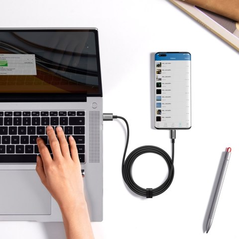 Kabel przewód Superior Series USB-A - USB-C 100W 1m - czarny Kabel przewód Superior Series USB-A - USB-C 100W 1m - czarny