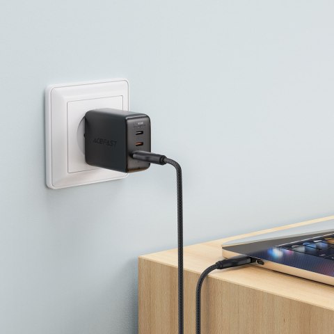 Kabel przewód elastyczny w oplocie USB-A - USB-C 3A 1.2m - czarny Kabel przewód elastyczny w oplocie USB-A - USB-C 3A 1.2m - czarny