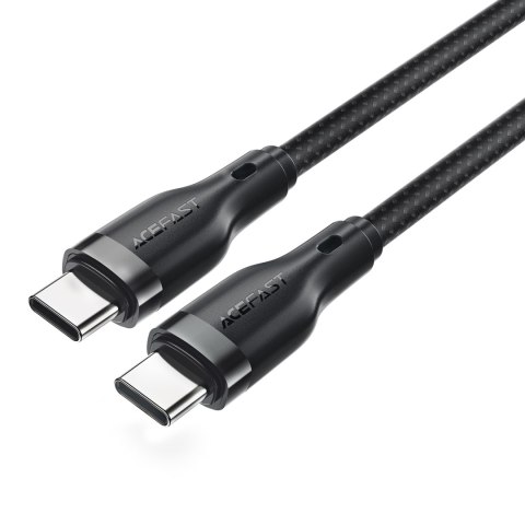 Kabel przewód elastyczny w oplocie USB-C - USB-C 60W 3A 1.2m - czarny Kabel przewód elastyczny w oplocie USB-C - USB-C 60W 3A 1.2m - czarny