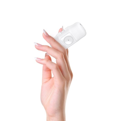 Mini powerbank 5000mAh 15W iPhone Lightning i ładowarką do Apple Watch - biały Mini powerbank 5000mAh 15W iPhone Lightning i ładowarką do Apple Watch - biały